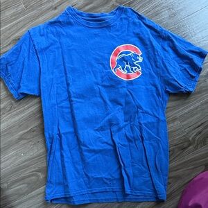 Majestic Blue Chicago Cubs T Shirt - Fowler #24